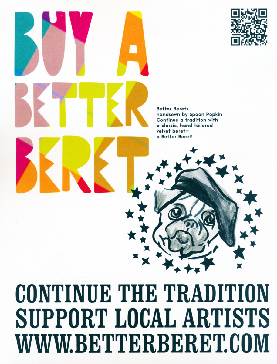 poster for better graduation berets by Spoon Popkin